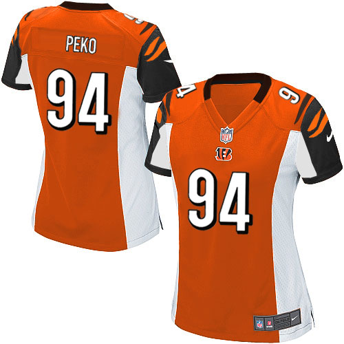 Women's Game Domata Peko Nike Jersey Orange Alternate - #94 NFL Cincinnati Bengals